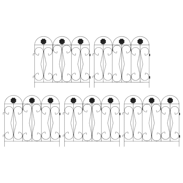 Vidaxl Gartenzaungitter schwarz 305,5 x 55,5 x 0,3 cm