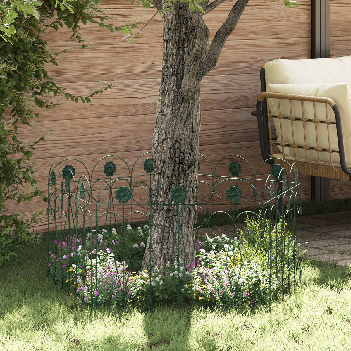 Vidaxl Gartenzaungitter grün 305,5 x 55,5 x 0,3 cm