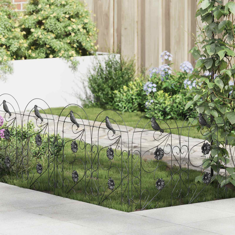 Vidaxl Gartenzaungitter Schwarz 308,5 x 54,5 x 0,3 cm