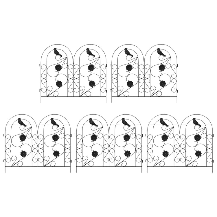 Vidaxl Gartenzaungitter Schwarz 308,5 x 54,5 x 0,3 cm