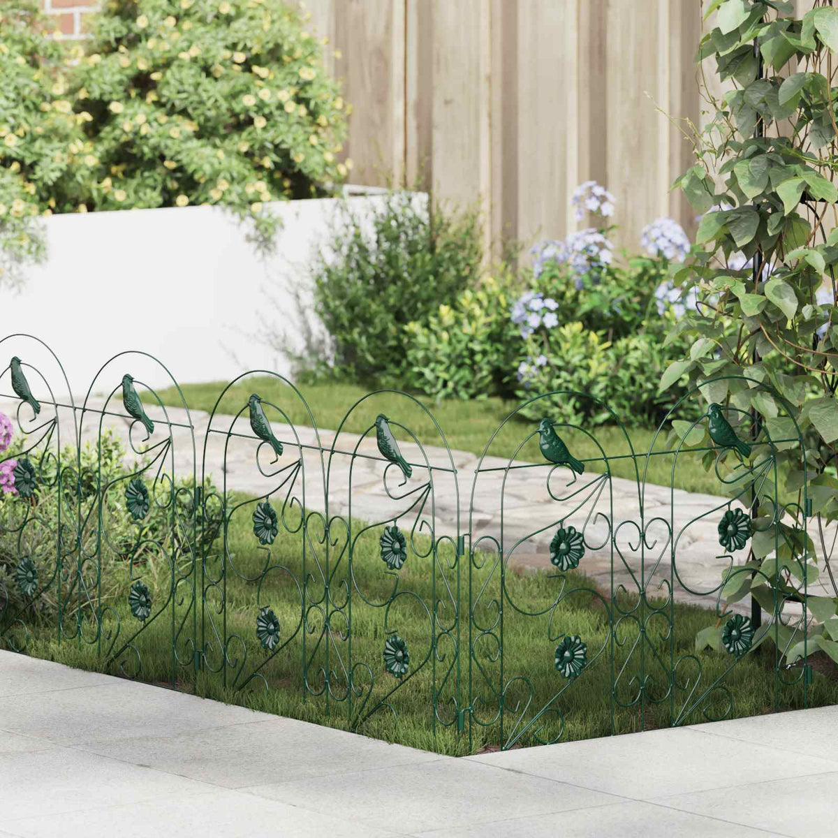 Vidaxl Gartenzaungitter grün 308,5 x 54,5 x 0,3 cm