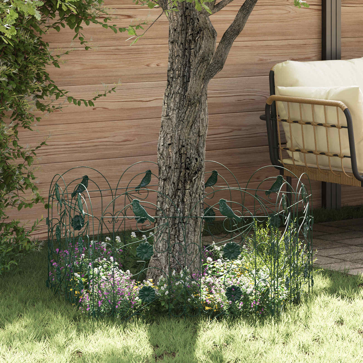 Vidaxl Gartenzaungitter grün 308,5 x 54,5 x 0,3 cm