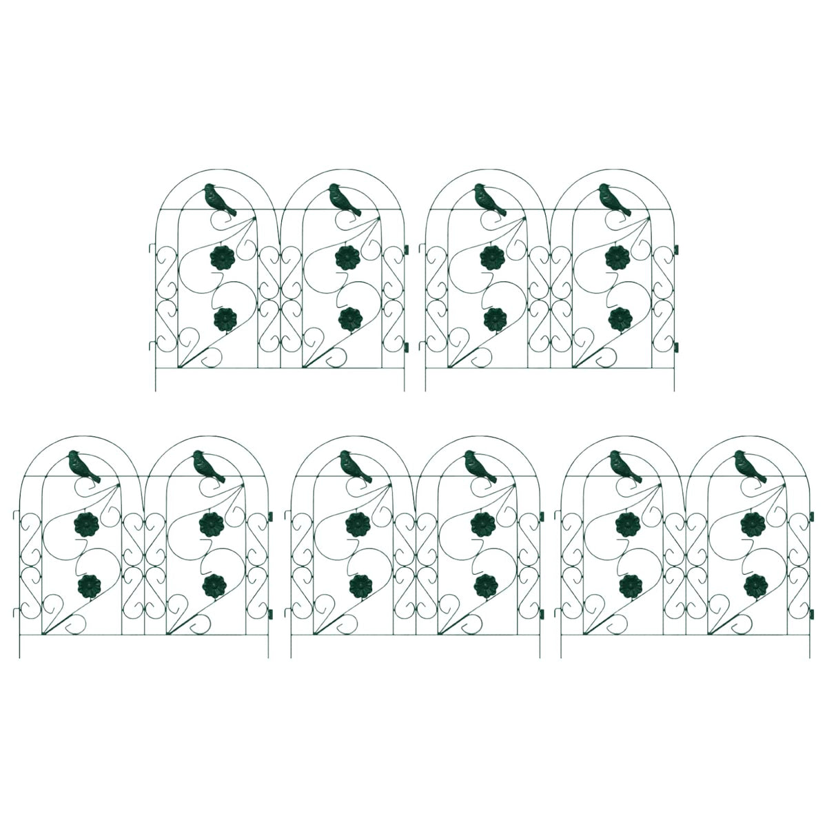 Vidaxl Gartenzaungitter grün 308,5 x 54,5 x 0,3 cm