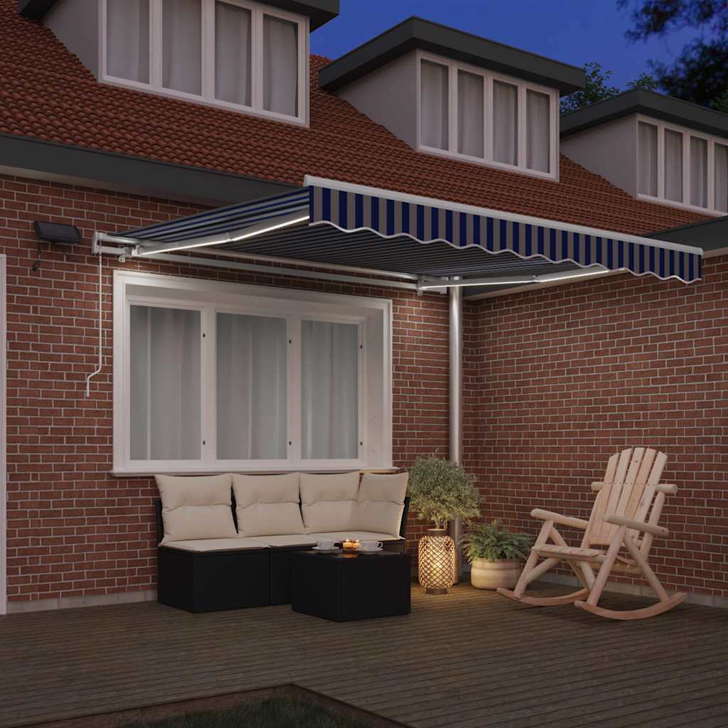 Vidaxx faltbarer Sonnenschirm blau und weiß 350 x 250 cm