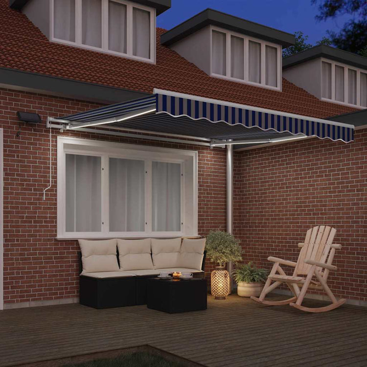 Vidaxx faltbarer Sonnenschirm blau und weiß 350 x 250 cm