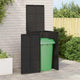 Vidaxx Mülleimerbox schwarz 65 x 80 x 115 cm Polyethylen