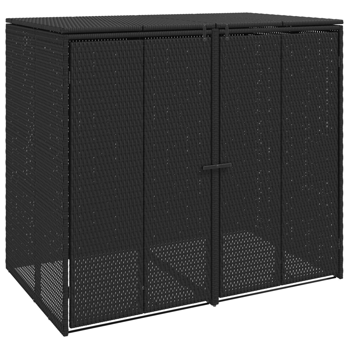 Vidaxx Abfallbehälterbox 2 Stück schwarz 65 x 80 x 115 cm Polyethylen