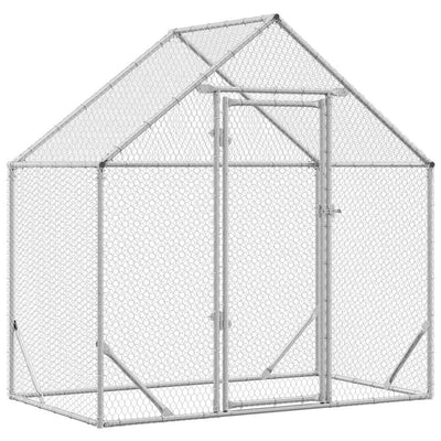 Vidaxl Hühnerstall Silber 170 x 100 x 177 cm verzinkter Stahl