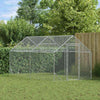 Vidaxx Hühnerstall silber 400x170x177cm verzinkter Stahl