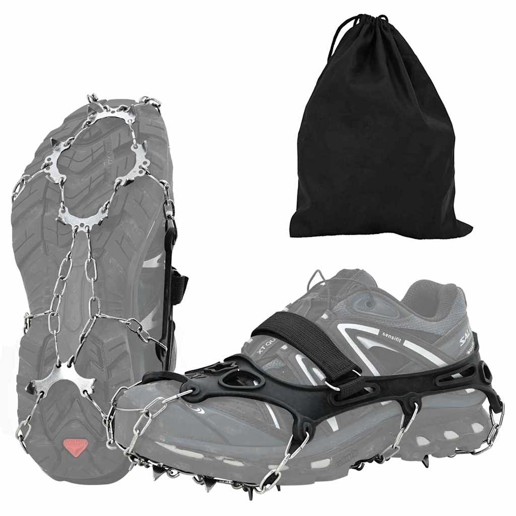 Vidaxl Eisklemmen für Schuhe schwarz s