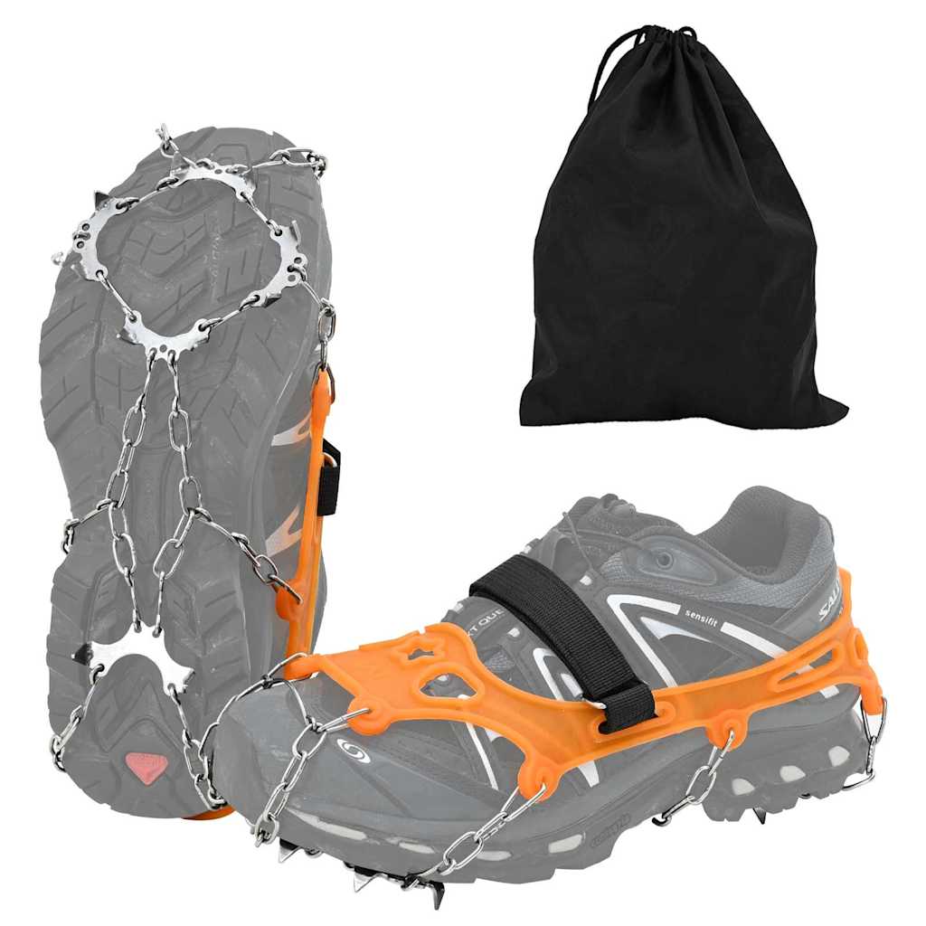 VidaXL Eisklammern für Schuhe Orange XL