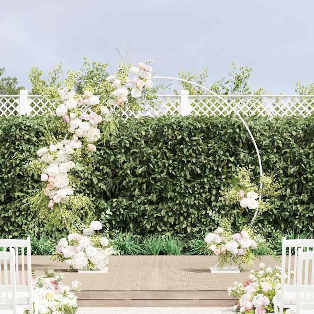 VidaXL Hochzeitskante Weiß 220 x 45 x 200 cm Stahl
