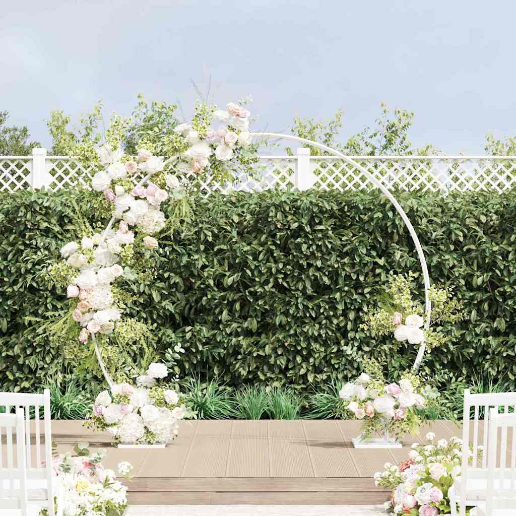 VidaXL Hochzeitskante Weiß 220 x 45 x 200 cm Stahl