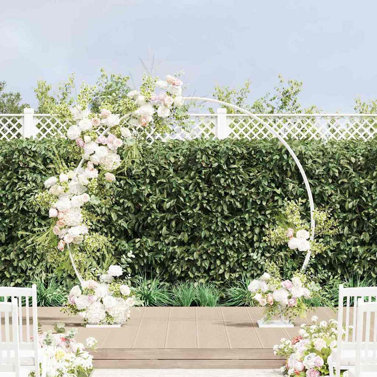 VidaXL Hochzeitskante Weiß 220 x 45 x 200 cm Stahl