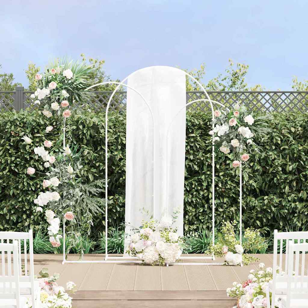 VidaXL Hochzeitskante 3 Stk. Weißer Stahl