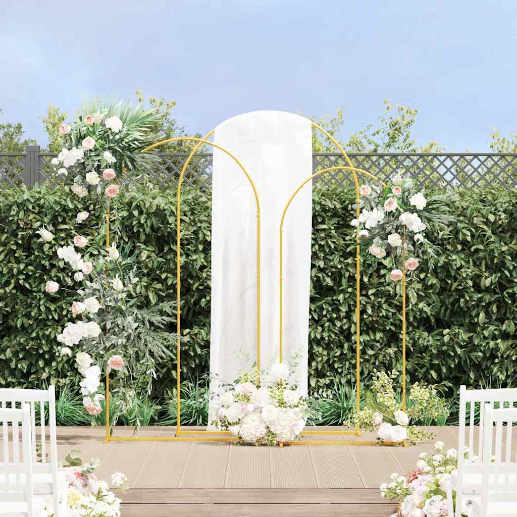 VidaXL Hochzeitskante 3 Stk. Goldstahl