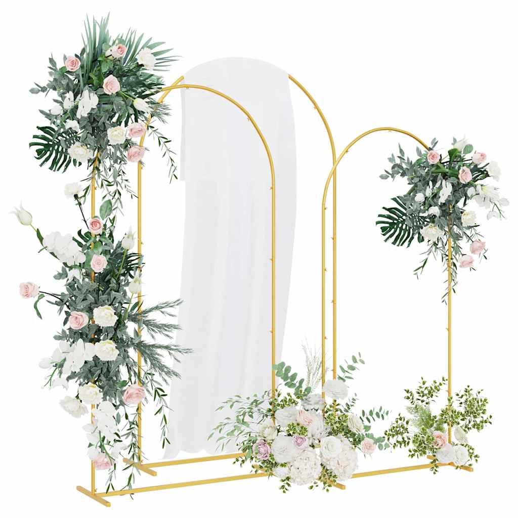 VidaXL Hochzeitskante 3 Stk. Goldstahl