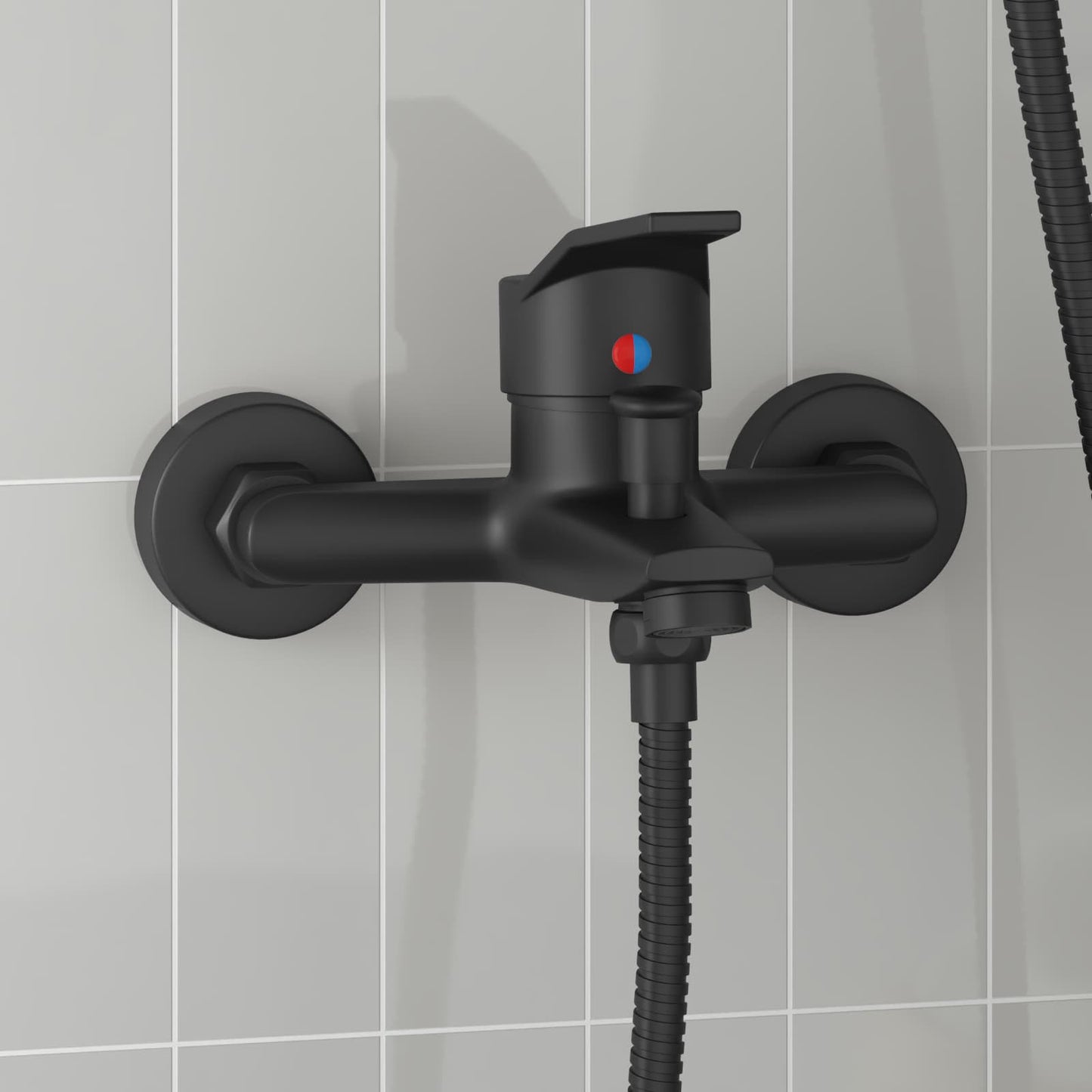 VidaXL Duscharmatur Schwarz G 1 2 Zoll