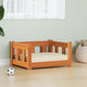 Vidaxxl Hundebett Waschbraun 55 x 45 x 28 cm massives Kiefernholz