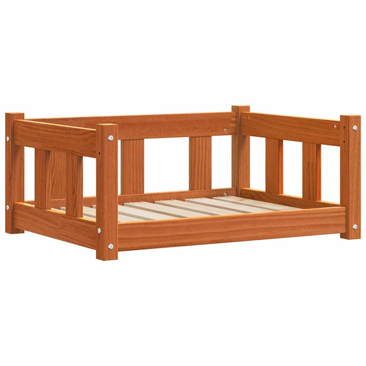 Vidaxxl Hundebett Waschbraun 65,5 x 50 x 28 cm massives Kiefernholz