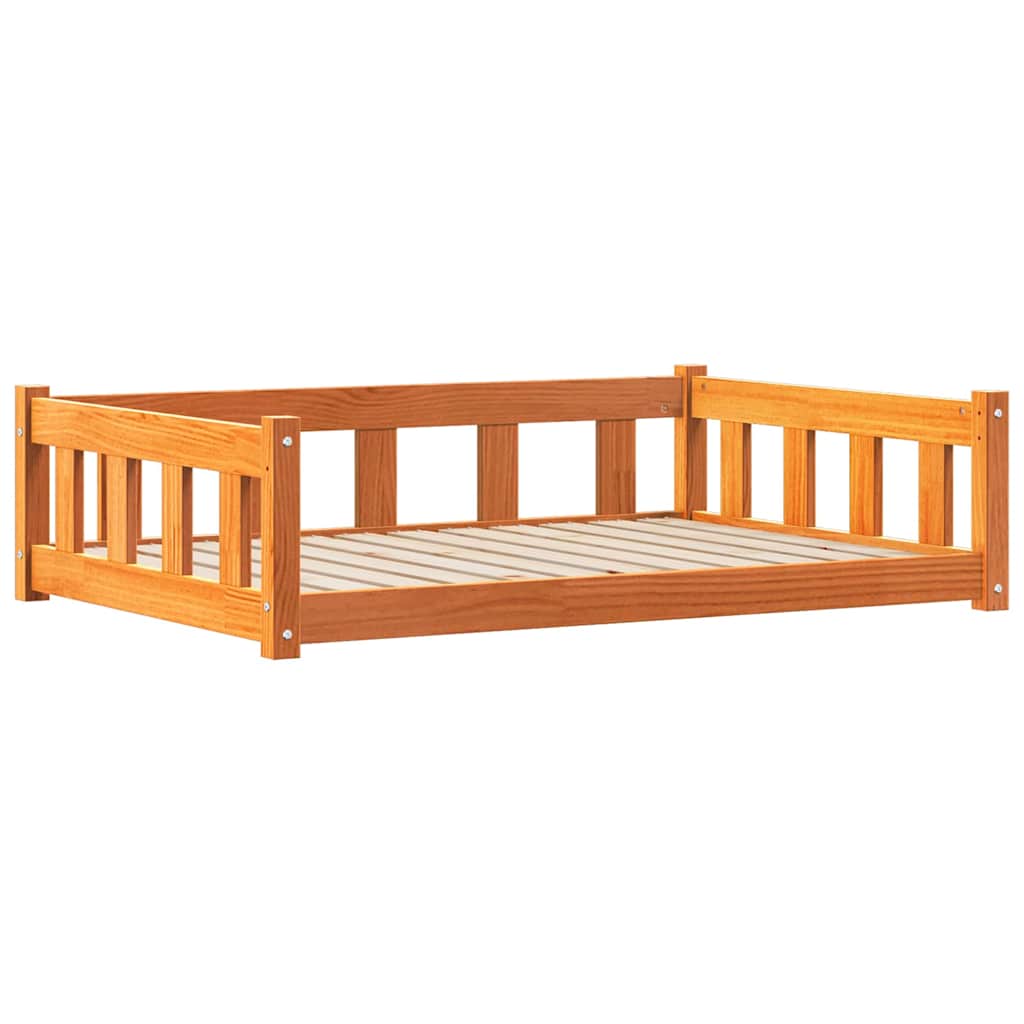 Vidaxxl Hundebett Waschbraun 100 x 70 x 28 cm massives Kiefernholz