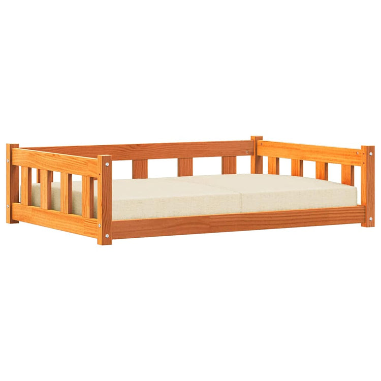 Vidaxxl Hundebett Waschbraun 100 x 70 x 28 cm massives Kiefernholz