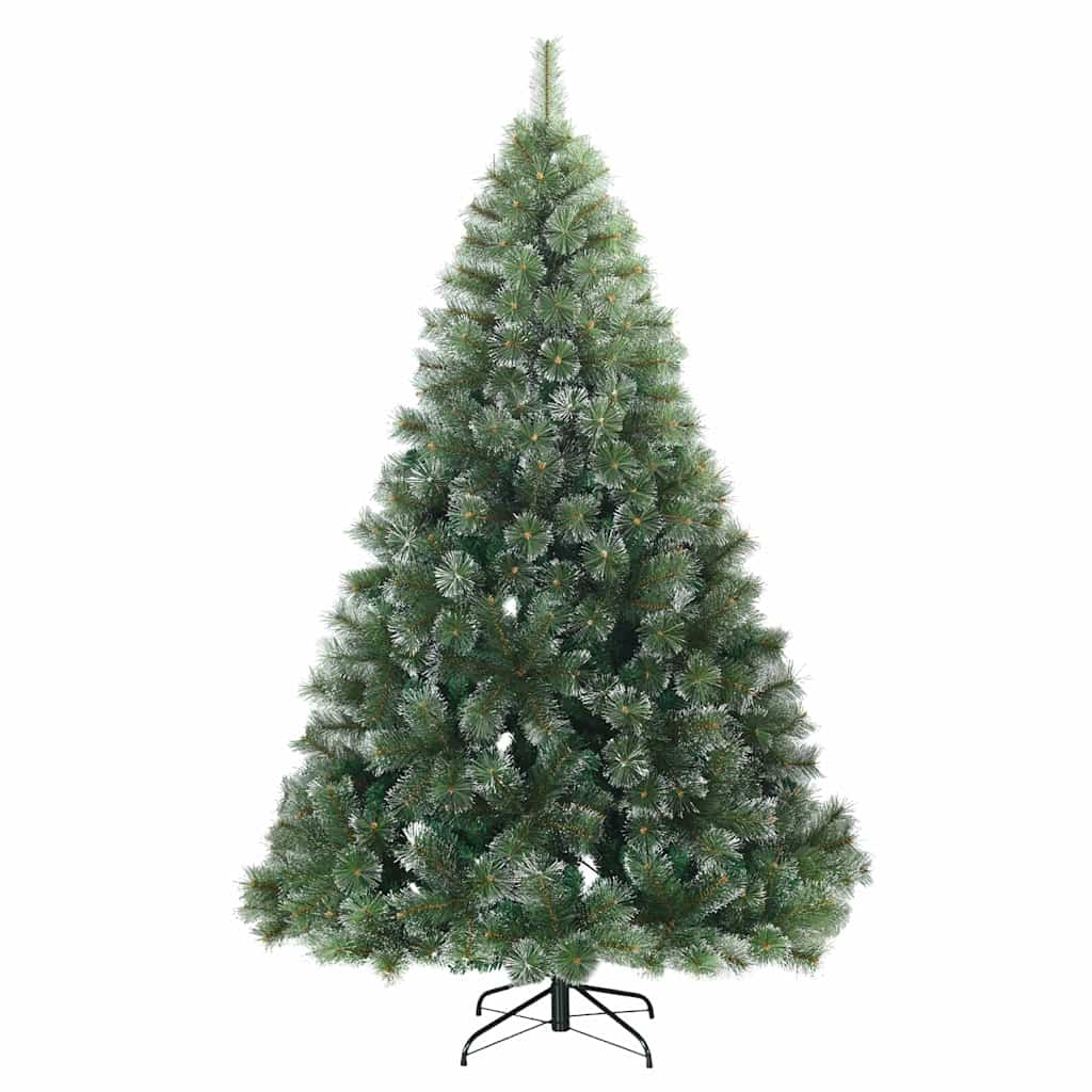Vidaxx künstlicher Weihnachtsbaum mit Federzweigen, schneebedecktes Grün 210 cm