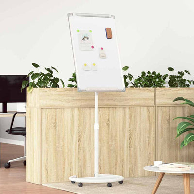 Vidaxx magnetisches Whiteboard grau und weiß 62 x 62,5 x 197 cm EPS