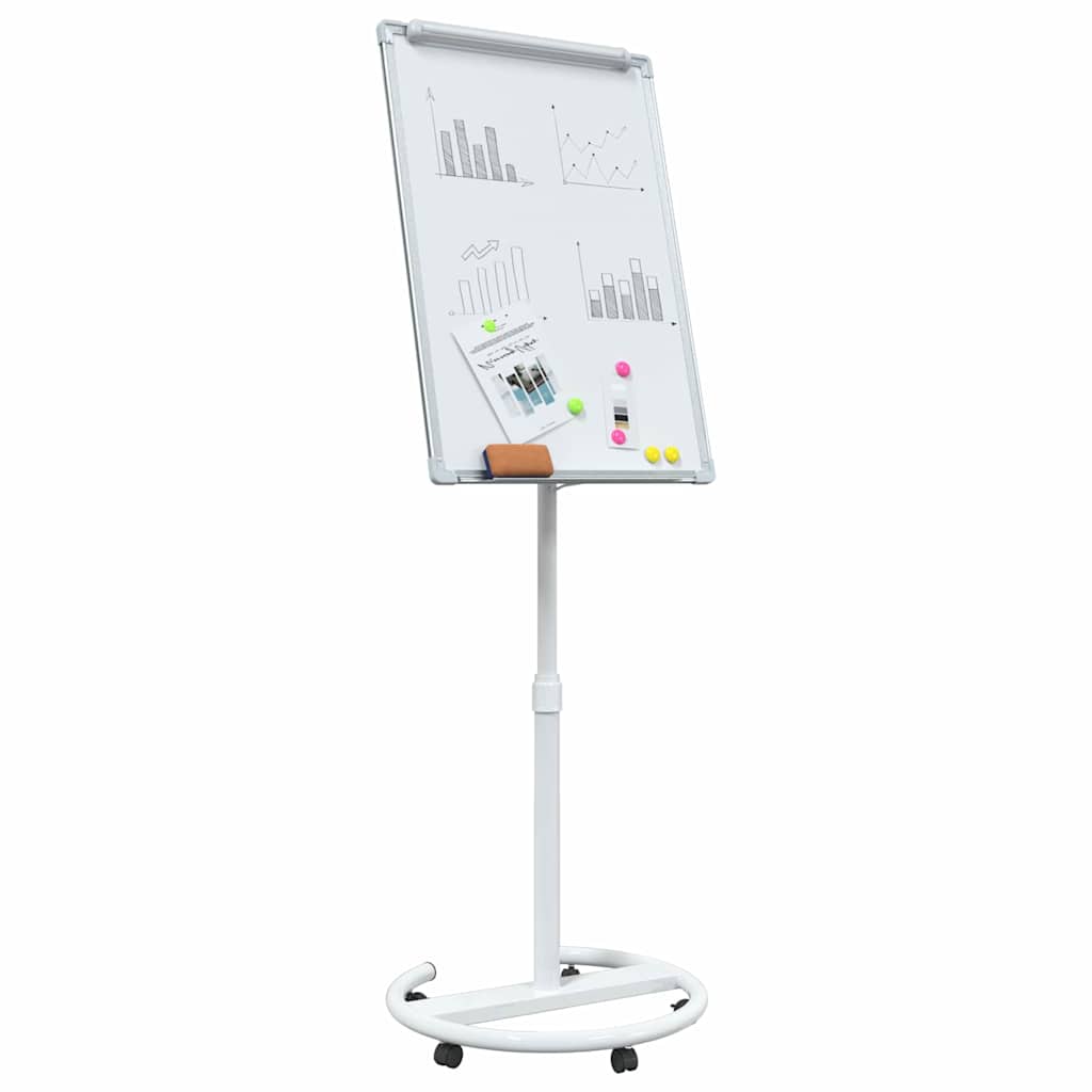 Vidaxx magnetisches Whiteboard grau und weiß 62 x 62,5 x 197 cm EPS
