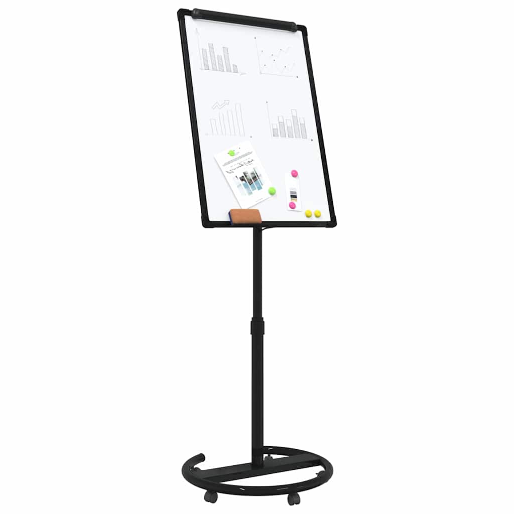 Vidaxx magnetisches Whiteboard schwarz und weiß 62 x 62,5 x 197 cm EPS