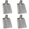Vidaxx Schaufelkopf 4 Stk. Silber 43 x 32,5 cm Aluminium