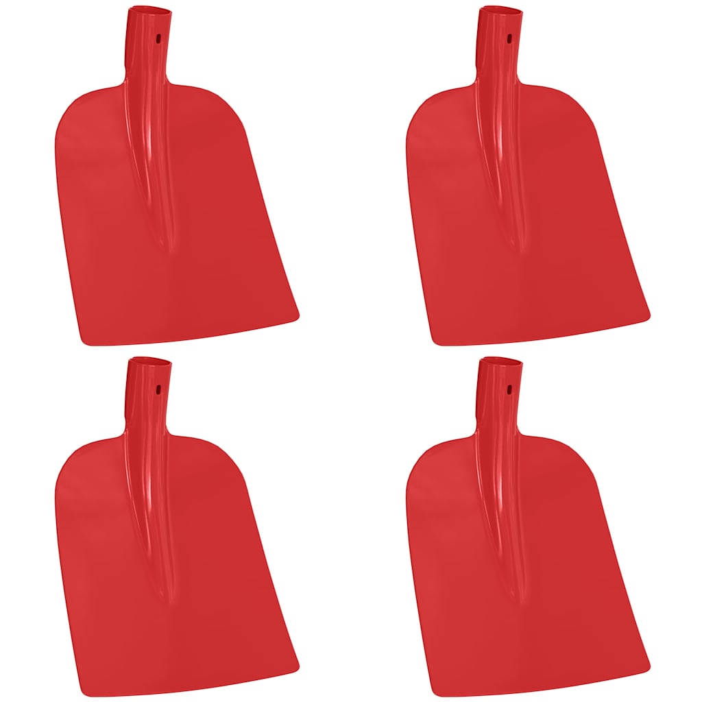 Vidaxx Schaufelkopf 4 Stück rot 32 x 24,5 cm pulverbeschichteter Stahl