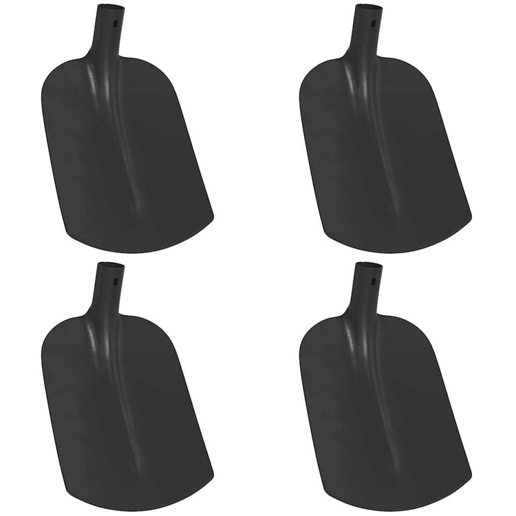 Vidaxx Schaufelkopf 4 Stück schwarz 34,5 x 24 cm pulverbeschichteter Stahl