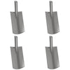 Vidaxx Schaufelkopf 4 Stk. Silber 43 x 17 cm pulverbeschichteter Stahl