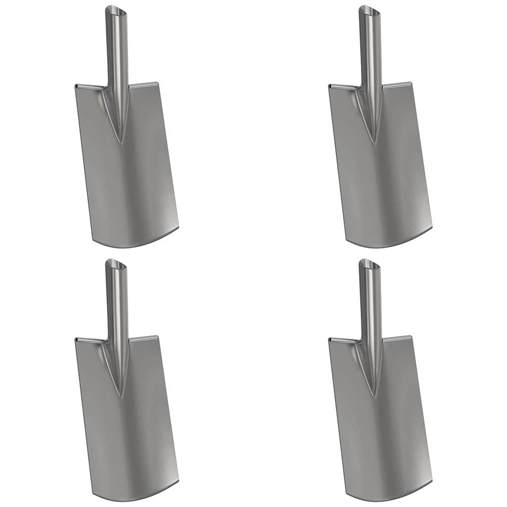 Vidaxx Schaufelkopf 4 Stk. Silber 43 x 17 cm pulverbeschichteter Stahl