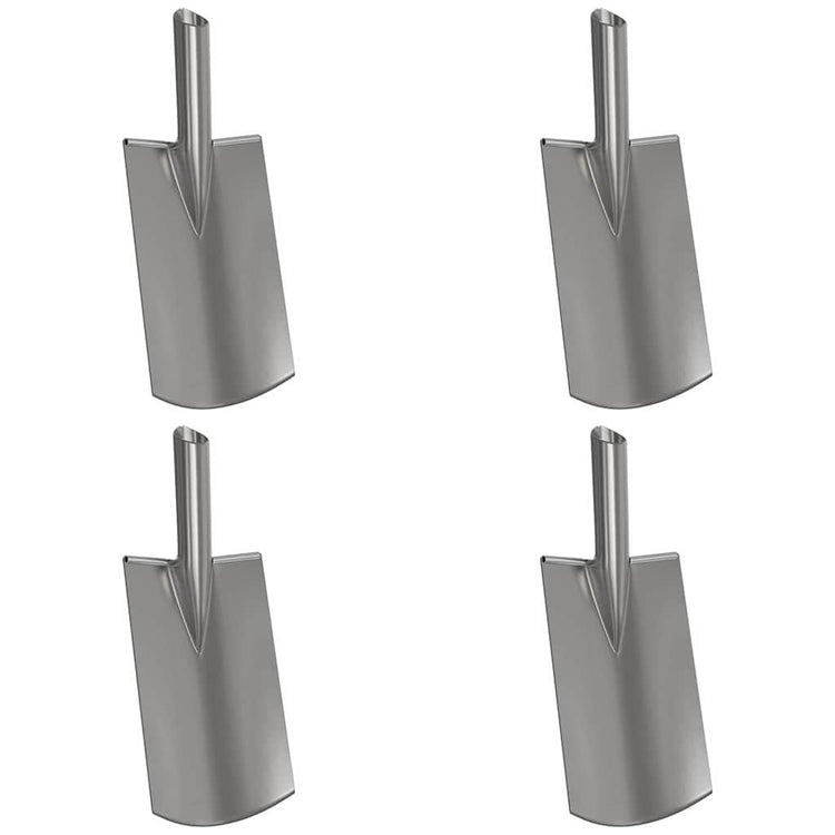 Vidaxx Schaufelkopf 4 Stk. Silber 43 x 17 cm pulverbeschichteter Stahl