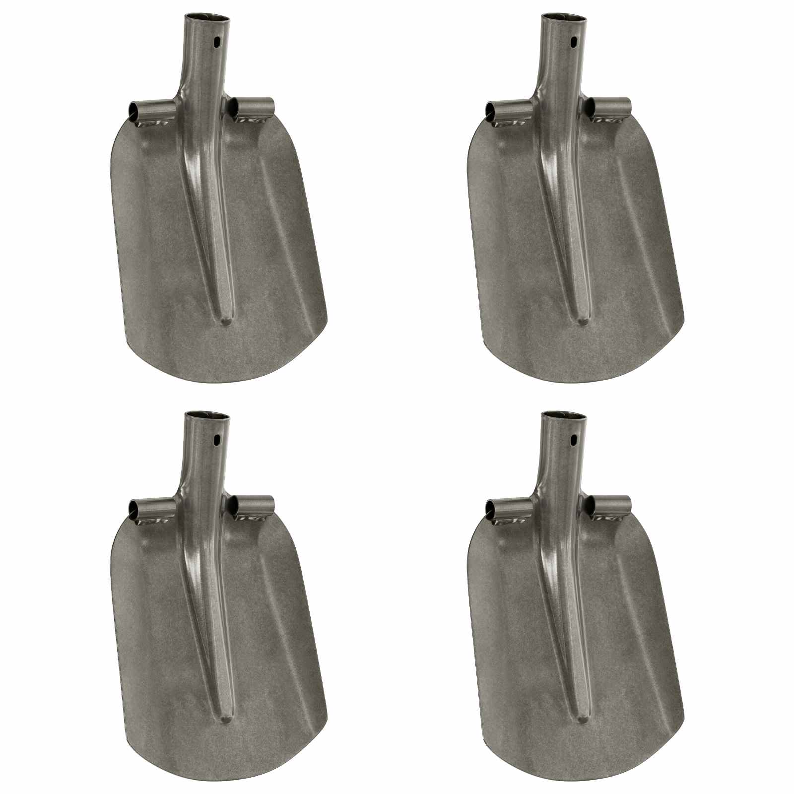 Vidaxx Schaufelkopf 4 Stk. Silber 33 x 21 cm pulverbeschichteter Stahl