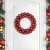 Vidaxx Weihnachtskugelkränze 2 Stück rot 33 x 33 x 7 cm Polystyrol