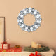 VidaXL Weihnachtskugelkränze 2 Stück Weiß und Silber 33 x 33 x 7 cm Polystyrol
