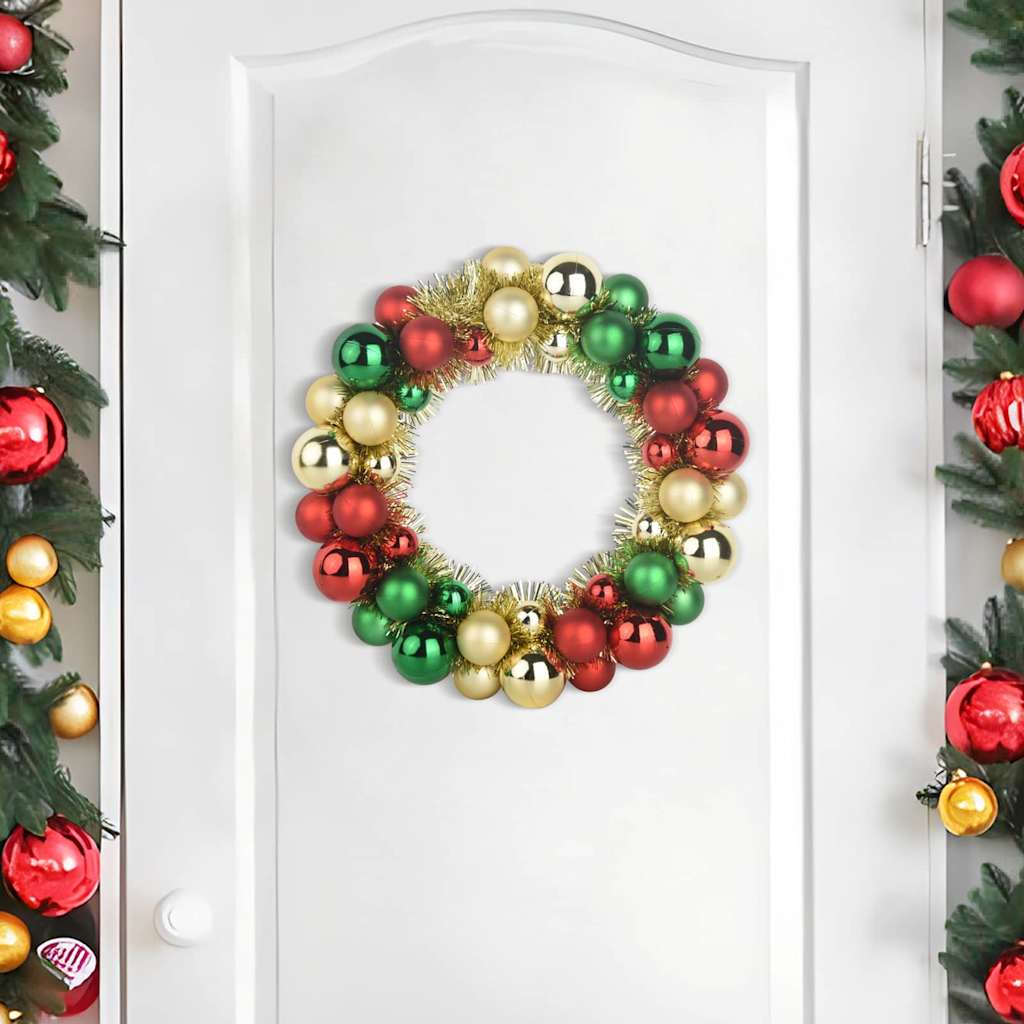 Vidaxl Weihnachtskugelkränze 2 Stück mehrfarbig 33 x 33 x 7 cm Polystyrol