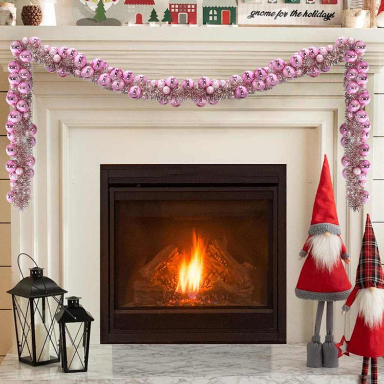 Vidaxx Weihnachtskugelgirlande rosa 186 cm Styropor