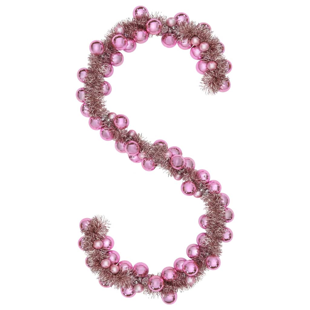 Vidaxx Weihnachtskugelgirlande rosa 186 cm Styropor