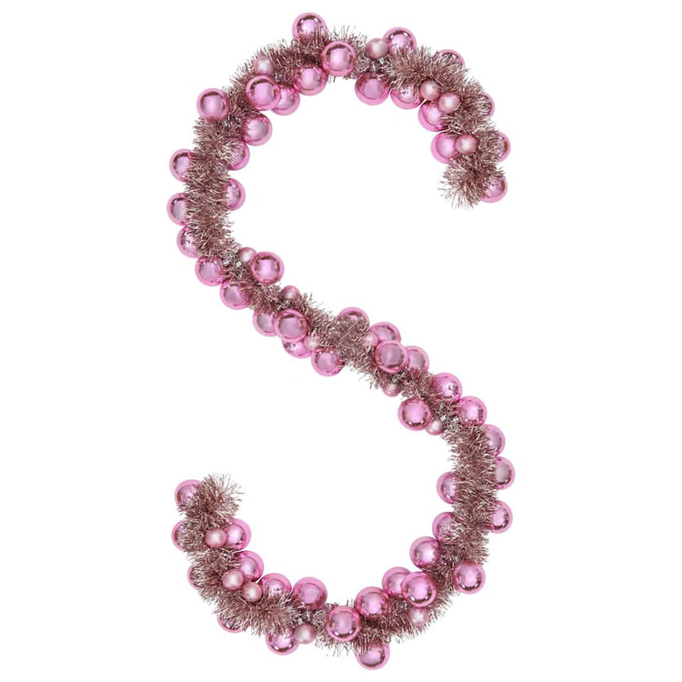 Vidaxx Weihnachtskugelgirlande rosa 186 cm Styropor