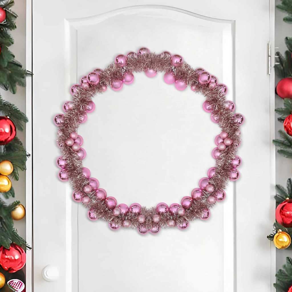 Vidaxx Weihnachtskugelgirlande rosa 186 cm Styropor