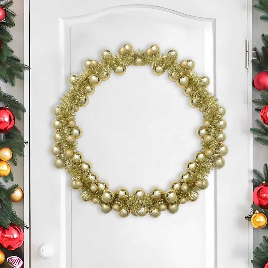 Vidaxx Weihnachtskugelgirlande Gold 186 cm Styropor