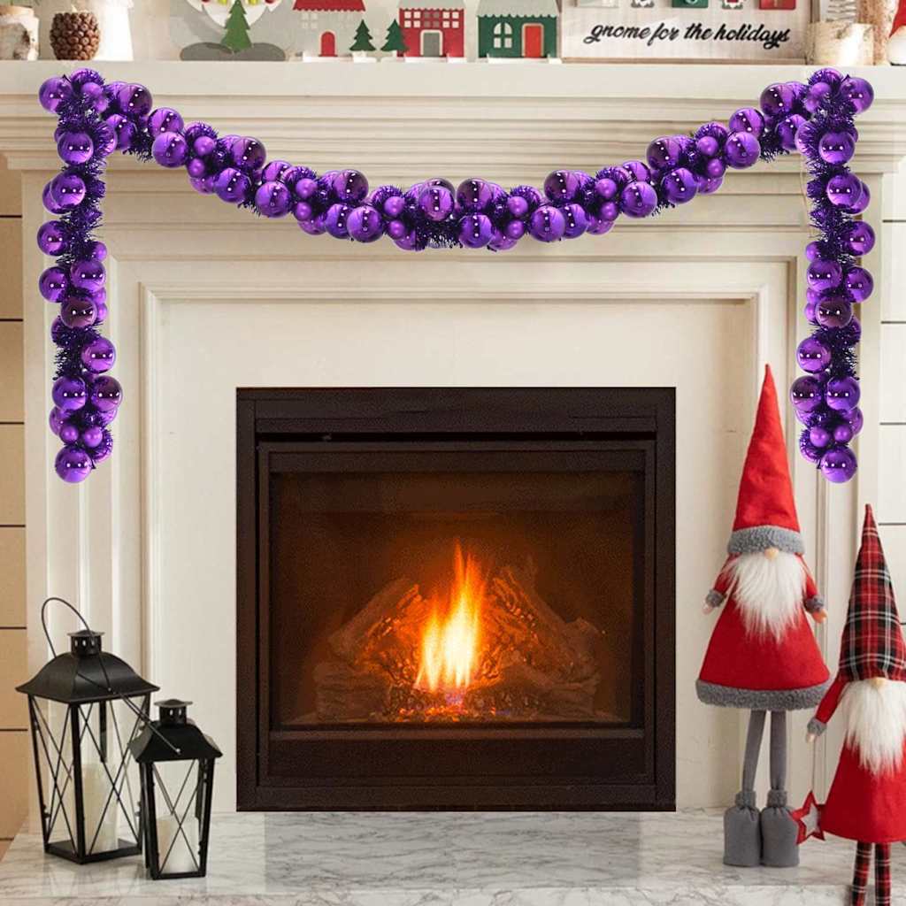 Vidaxx Weihnachtskugelgirlande Flieder 186 cm Styropor