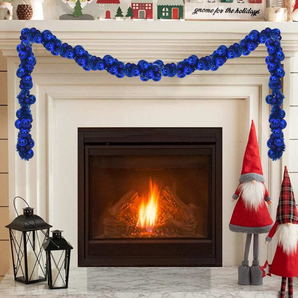 Vidaxx Weihnachtskugelgirlande Blau 186 cm Styropor