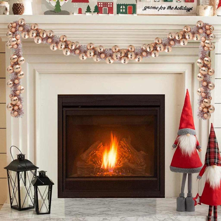 Vidaxx Weihnachtskugelgirlande Roségold 186 cm Styropor