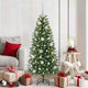 VidaXL Weihnachtskugel-Set mit 150 LEDs, 61-teilig, weißer Kunststoff