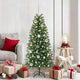 VidaXL Weihnachtskugel-Set mit 150 LEDs, 61-teilig, silberfarbener Kunststoff